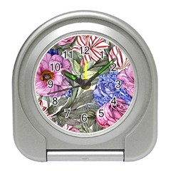 Garden Of Flowers Travel Alarm Clock by GardenOfOphir