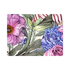 Garden Of Flowers One Side Premium Plush Fleece Blanket (mini)