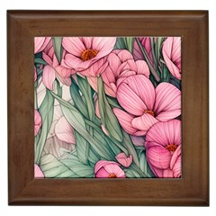 Nature-inspired Flowers Framed Tile