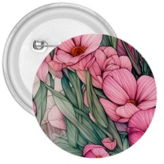 Nature-inspired Flowers 3  Buttons by GardenOfOphir