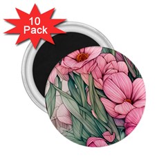 Nature-inspired Flowers 2 25  Magnets (10 Pack)  by GardenOfOphir