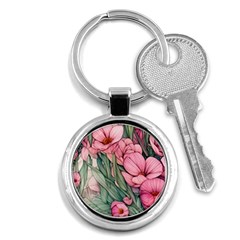 Nature-inspired Flowers Key Chain (round) by GardenOfOphir