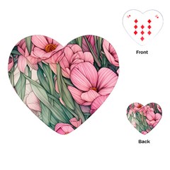 Nature-inspired Flowers Playing Cards Single Design (heart) by GardenOfOphir