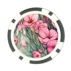 Nature-inspired Flowers Poker Chip Card Guard (10 Pack) by GardenOfOphir