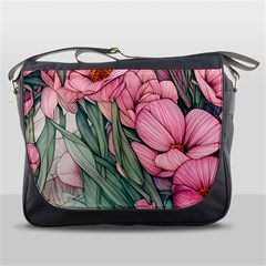 Nature-inspired Flowers Messenger Bag by GardenOfOphir