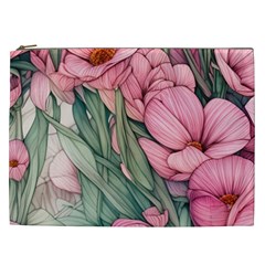 Nature-inspired Flowers Cosmetic Bag (xxl) by GardenOfOphir