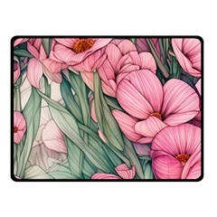 Nature-inspired Flowers Fleece Blanket (small) by GardenOfOphir