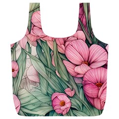 Nature-inspired Flowers Full Print Recycle Bag (xl) by GardenOfOphir