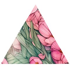 Nature-inspired Flowers Wooden Puzzle Triangle by GardenOfOphir