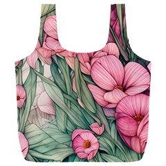 Nature-inspired Flowers Full Print Recycle Bag (xxxl) by GardenOfOphir