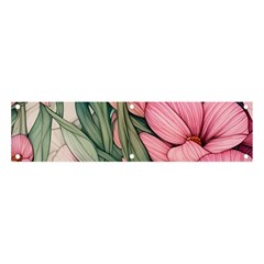 Nature-inspired Flowers Banner And Sign 4  X 1  by GardenOfOphir