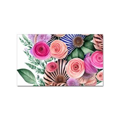 Boho Botanical Flowers Sticker Rectangular (100 Pack) by GardenOfOphir