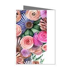 Boho Botanical Flowers Mini Greeting Cards (pkg Of 8)