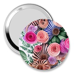 Boho Botanical Flowers 3  Handbag Mirrors by GardenOfOphir