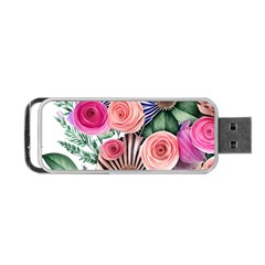 Boho Botanical Flowers Portable Usb Flash (two Sides) by GardenOfOphir