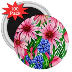 Exotic Tropical Flowers 3  Magnets (100 Pack) by GardenOfOphir