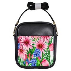 Exotic Tropical Flowers Girls Sling Bag by GardenOfOphir