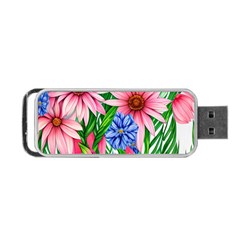 Exotic Tropical Flowers Portable Usb Flash (one Side) by GardenOfOphir