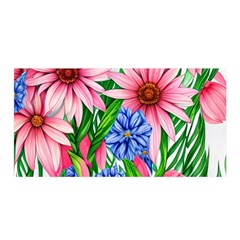 Exotic Tropical Flowers Satin Wrap 35  X 70  by GardenOfOphir