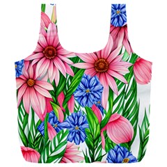 Exotic Tropical Flowers Full Print Recycle Bag (xxxl) by GardenOfOphir