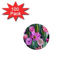 Floral Watercolor 1  Mini Magnets (100 Pack)  by GardenOfOphir