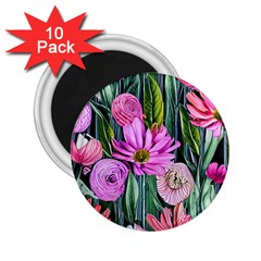 Floral Watercolor 2 25  Magnets (10 Pack)  by GardenOfOphir