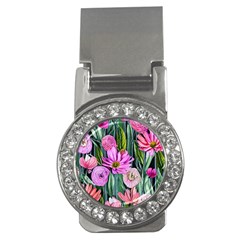 Floral Watercolor Money Clips (cz)  by GardenOfOphir