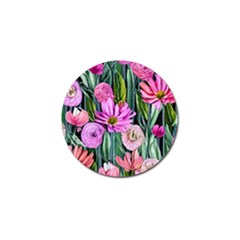 Floral Watercolor Golf Ball Marker by GardenOfOphir