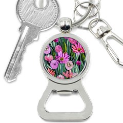 Floral Watercolor Bottle Opener Key Chain by GardenOfOphir