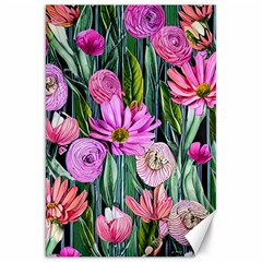 Floral Watercolor Canvas 20  X 30  by GardenOfOphir