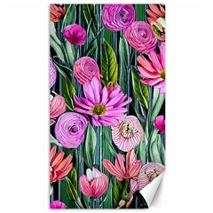 Floral Watercolor Canvas 40  X 72  by GardenOfOphir