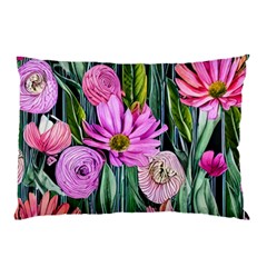 Floral Watercolor Pillow Case by GardenOfOphir