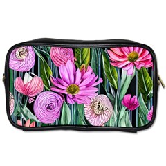 Floral Watercolor Toiletries Bag (one Side) by GardenOfOphir