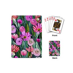 Floral Watercolor Playing Cards Single Design (mini) by GardenOfOphir