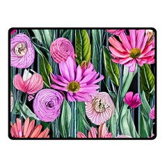 Floral Watercolor Fleece Blanket (small) by GardenOfOphir