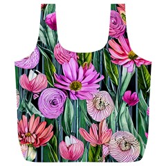 Floral Watercolor Full Print Recycle Bag (xl) by GardenOfOphir