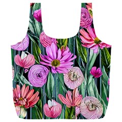 Floral Watercolor Full Print Recycle Bag (xxxl) by GardenOfOphir