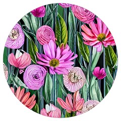 Floral Watercolor Round Trivet