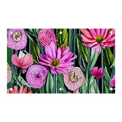 Floral Watercolor Banner And Sign 5  X 3  by GardenOfOphir