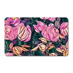 Retro Botanical Flowers Magnet (Rectangular) Front