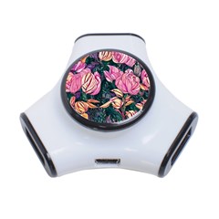 Retro Botanical Flowers 3-port Usb Hub by GardenOfOphir