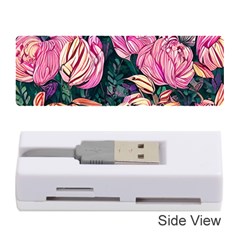 Retro Botanical Flowers Memory Card Reader (stick) by GardenOfOphir