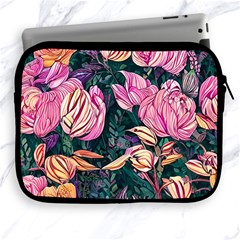 Retro Botanical Flowers Apple Ipad 2/3/4 Zipper Cases by GardenOfOphir