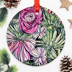 Summer Floral Ornament (round) by GardenOfOphir