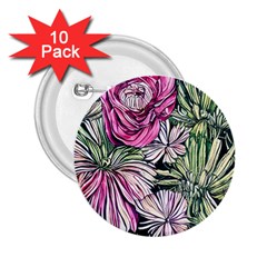 Summer Floral 2 25  Buttons (10 Pack)  by GardenOfOphir