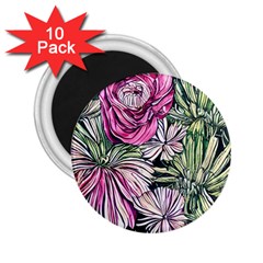 Summer Floral 2 25  Magnets (10 Pack)  by GardenOfOphir