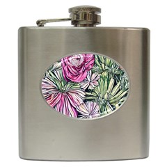 Summer Floral Hip Flask (6 Oz) by GardenOfOphir