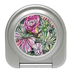 Summer Floral Travel Alarm Clock by GardenOfOphir