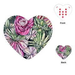 Summer Floral Playing Cards Single Design (heart) by GardenOfOphir