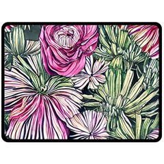 Summer Floral One Side Fleece Blanket (large) by GardenOfOphir